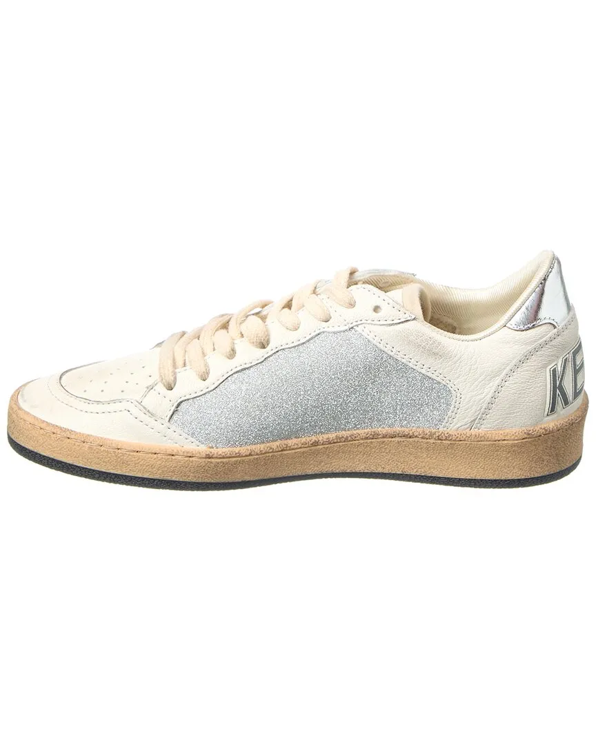 Golden Goose Ballstar Glitter & Leather Sneaker