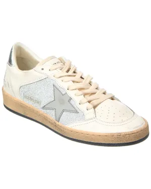 Golden Goose Ballstar Glitter & Leather Sneaker