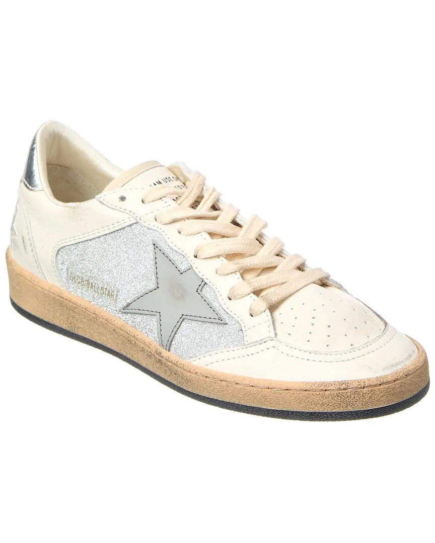 Golden Goose Ballstar Glitter & Leather Sneaker