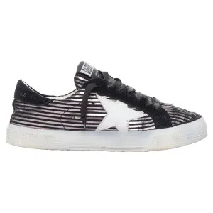 Golden Goose Fancy Metallic Stripe Distressed Sneakers
