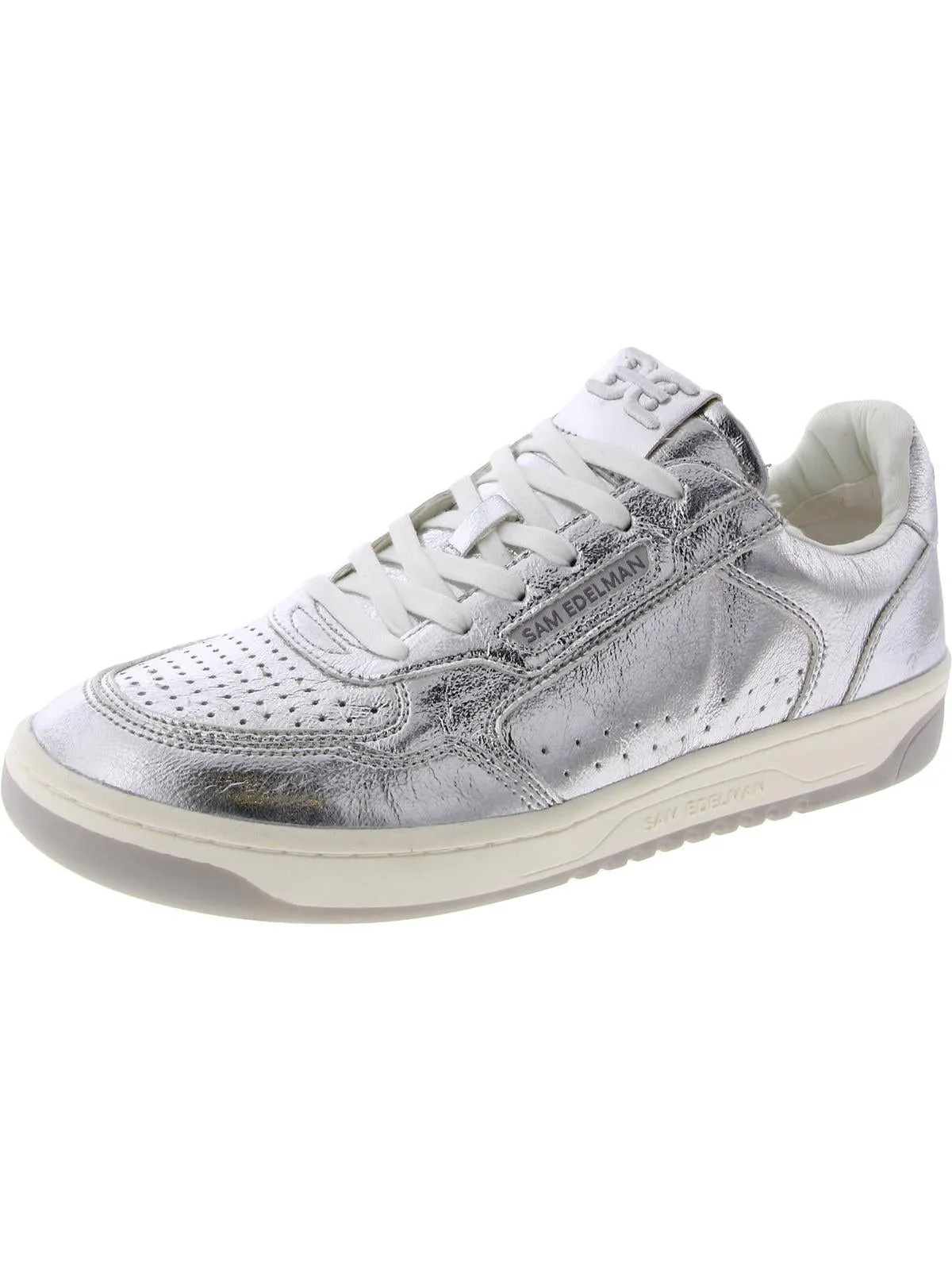 Harper Womens Faux Leather Metallic Casual And Fashion Sneakers