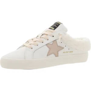 HEARTY Womens Faux Fur Lined Leather Casual And Fashion Sneakers