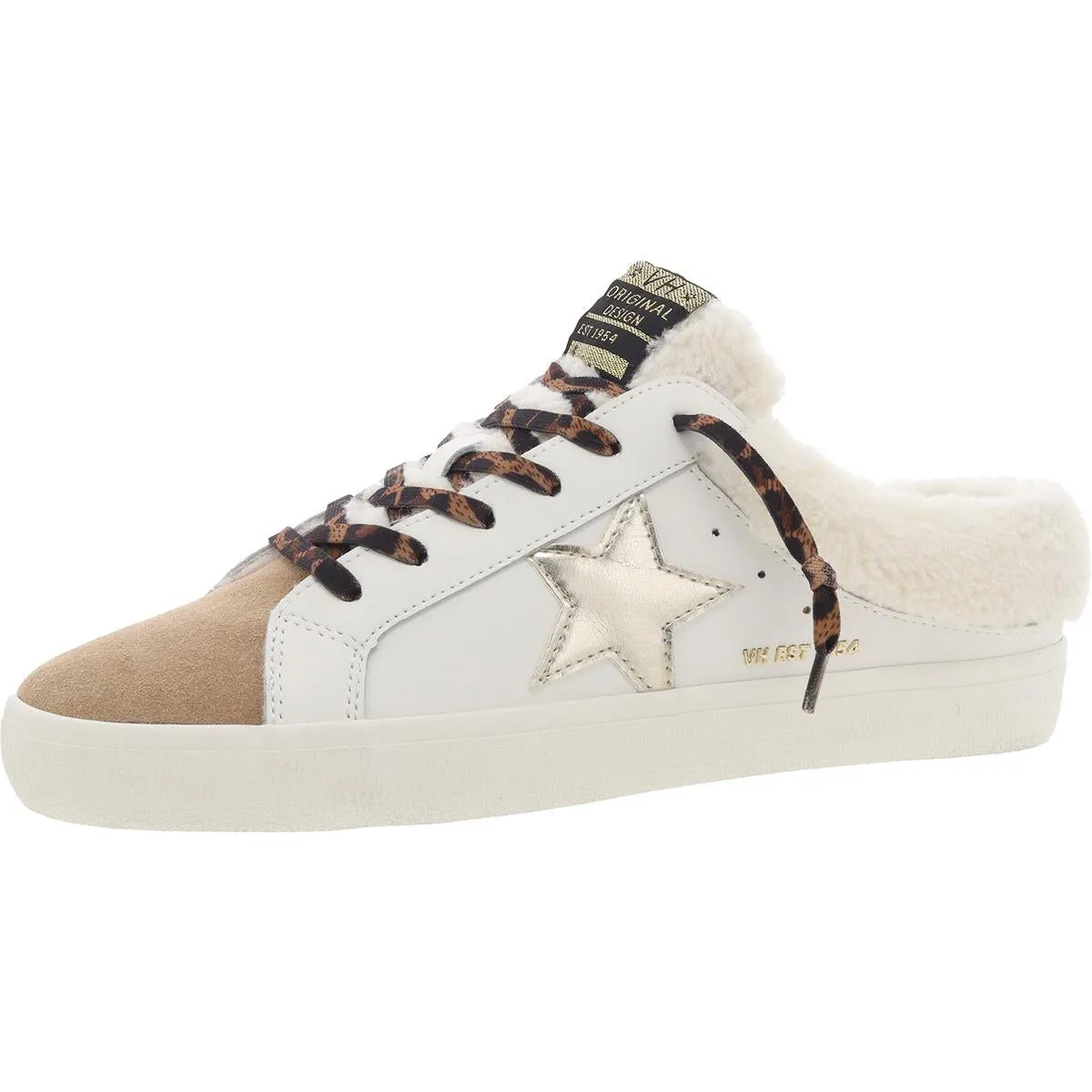 HEARTY Womens Faux Fur Lined Leather Casual And Fashion Sneakers