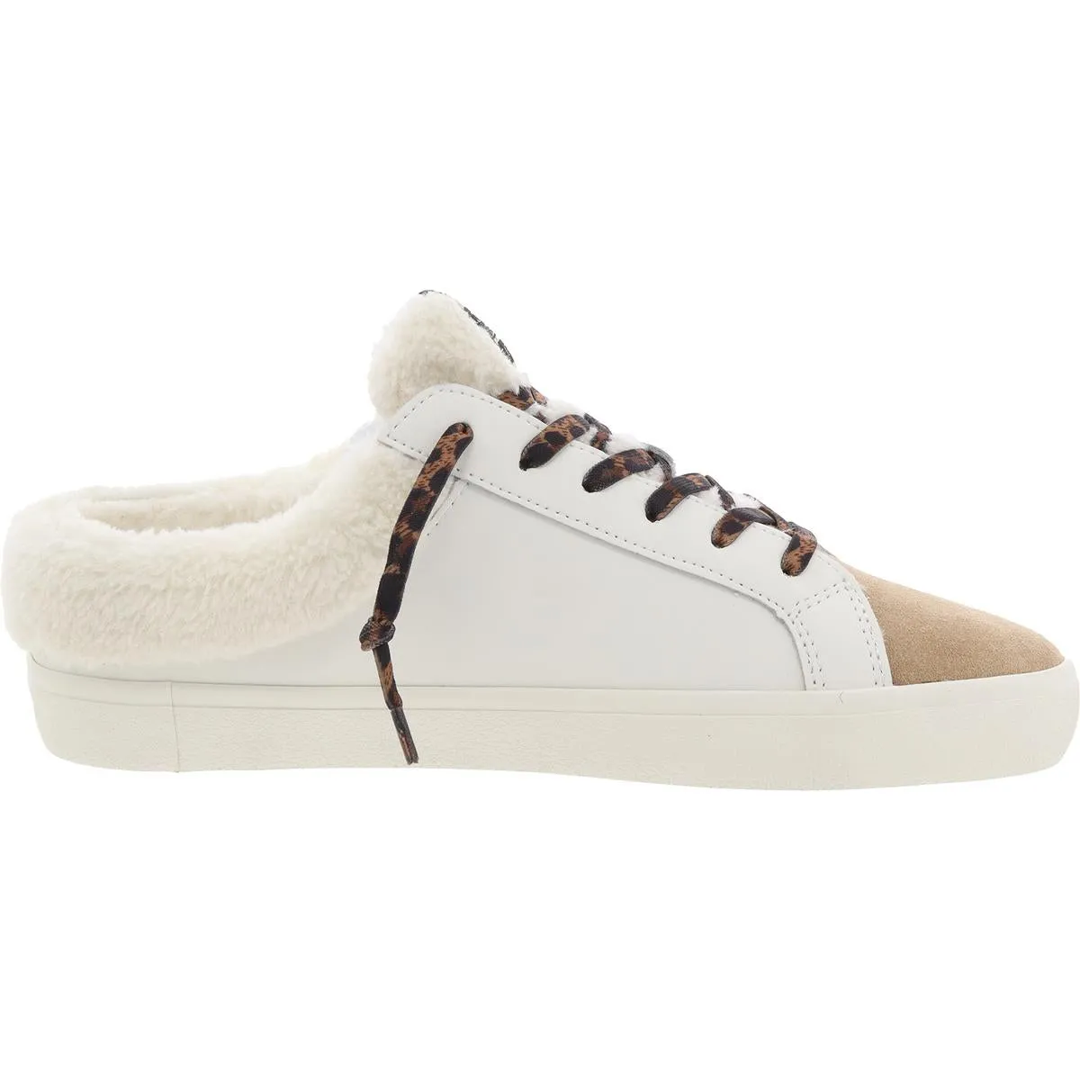 HEARTY Womens Faux Fur Lined Leather Casual And Fashion Sneakers