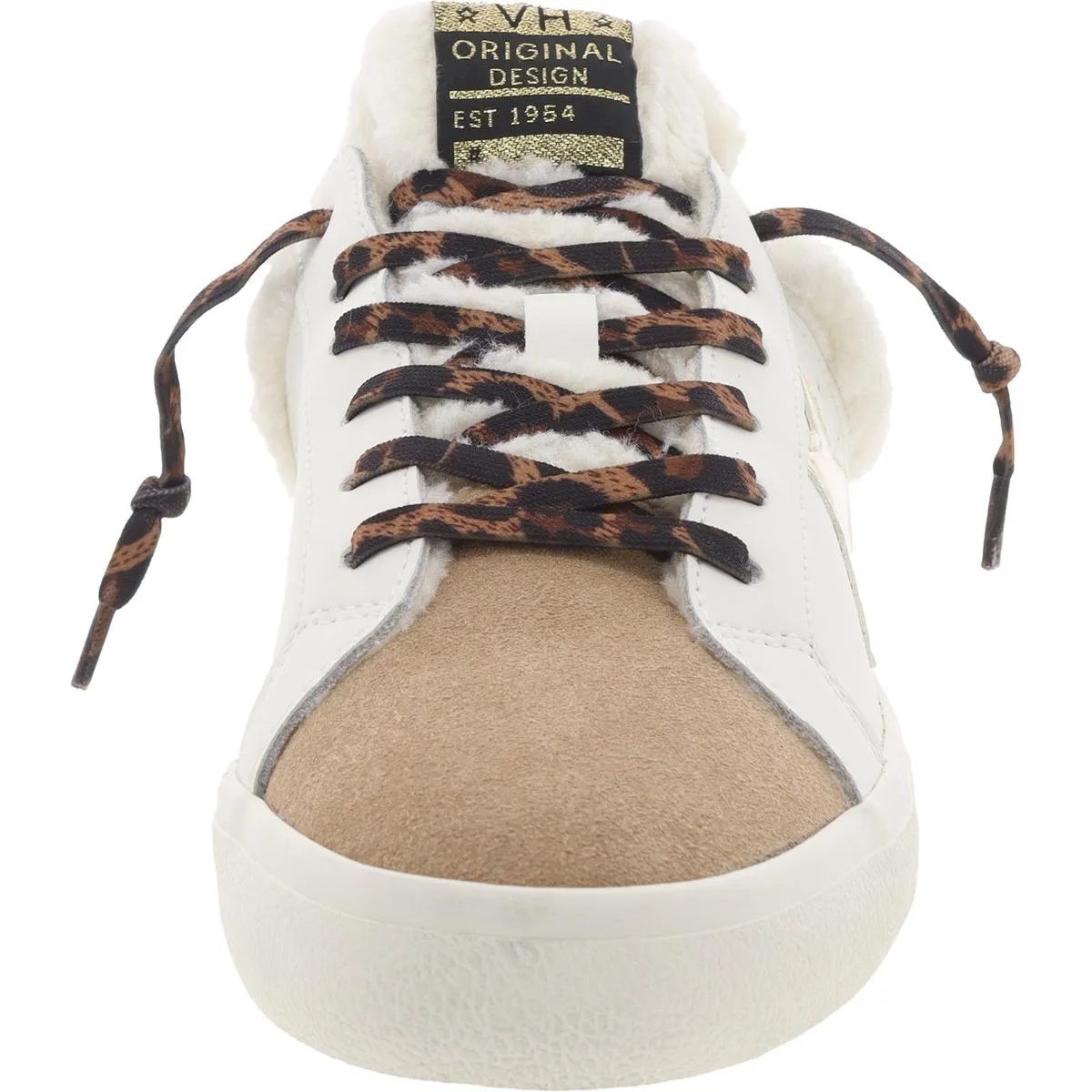 HEARTY Womens Faux Fur Lined Leather Casual And Fashion Sneakers