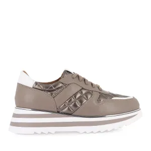 HELENA - DARK STONE LEATHER / DARK STONE NYLON