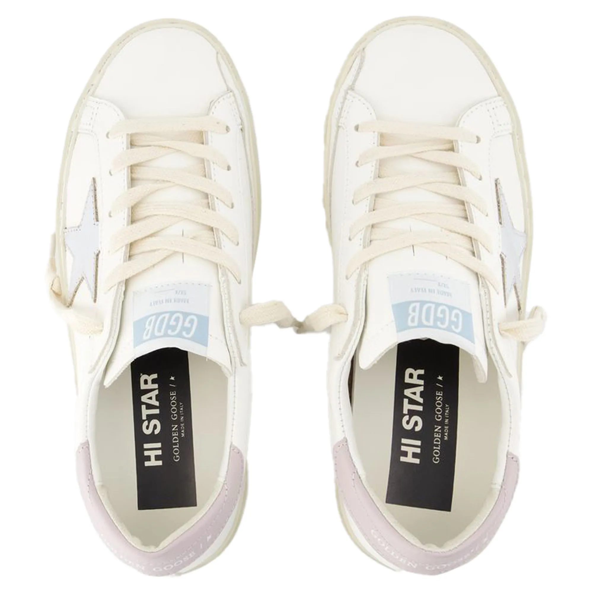 Hi Star Sneakers - Golden Goose Deluxe Brand - Leather - White