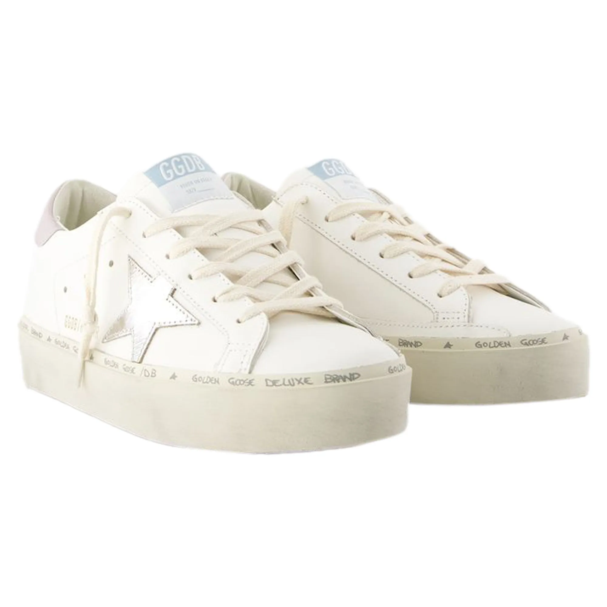 Hi Star Sneakers - Golden Goose Deluxe Brand - Leather - White