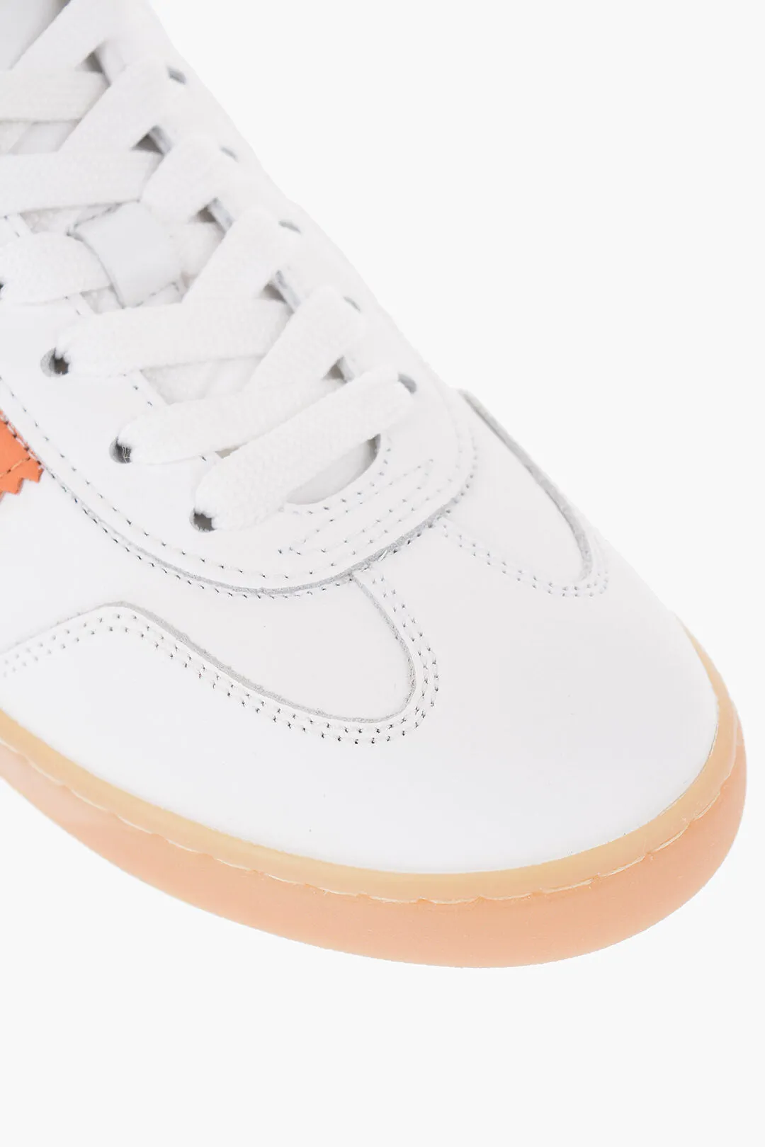 Hogan Leather Cool H647 Low Top Sneakers With Contrasting Details