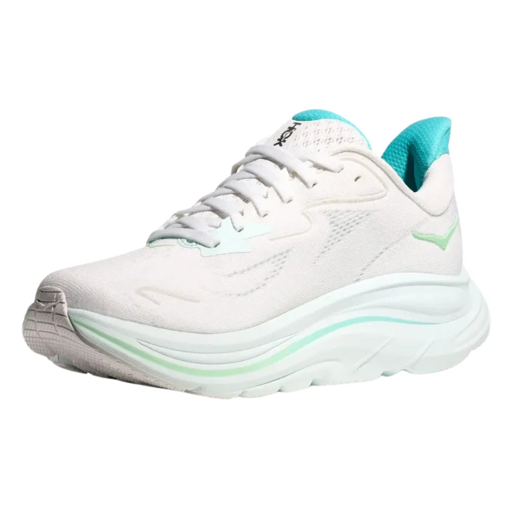 Hoka Clifton 10 White/Cielo Blue Running Shoe (Women's)