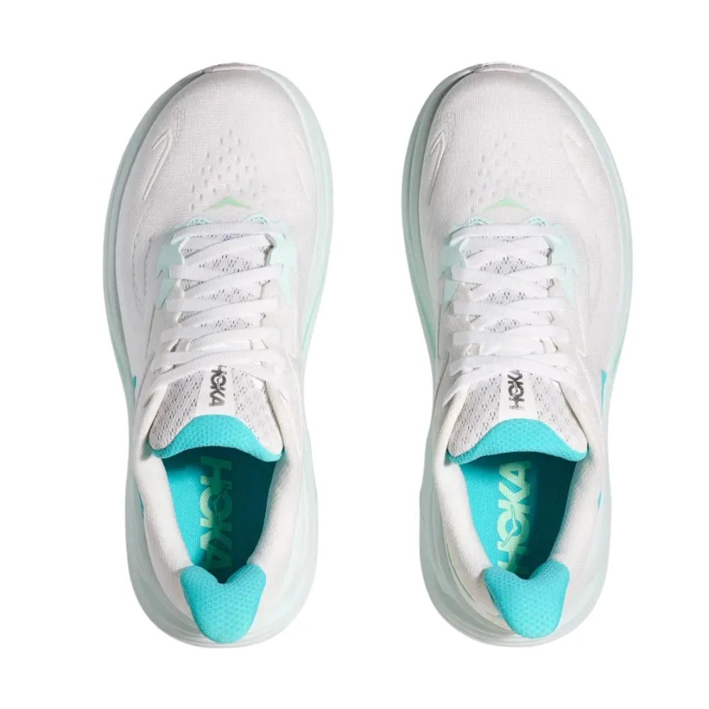 Hoka Clifton 10 White/Cielo Blue Running Shoe (Women's)