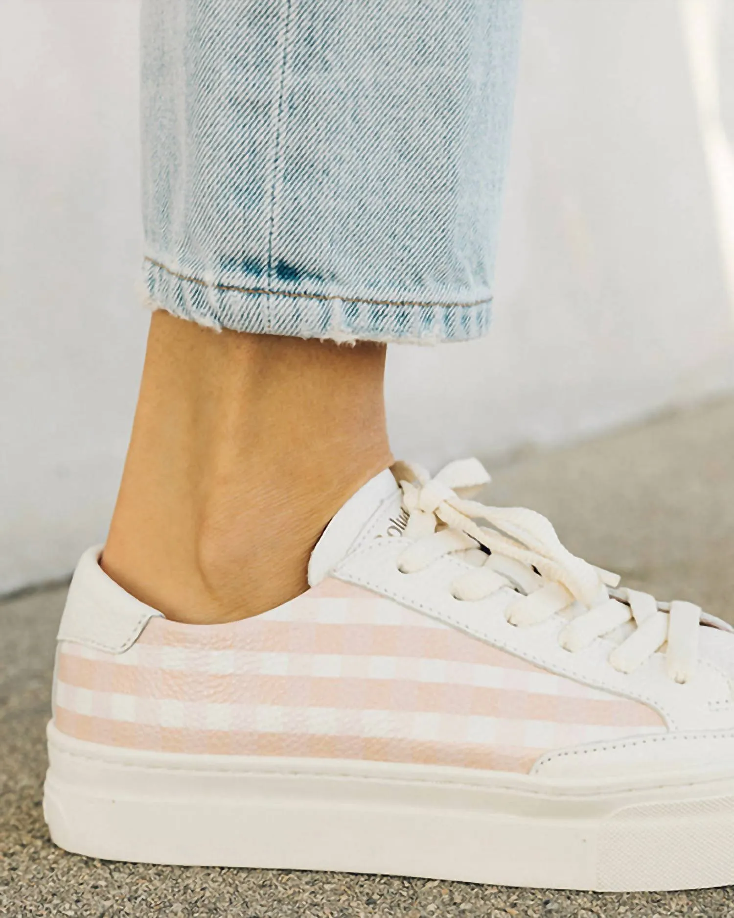 Ibiza Platform Sneaker In Check Mate