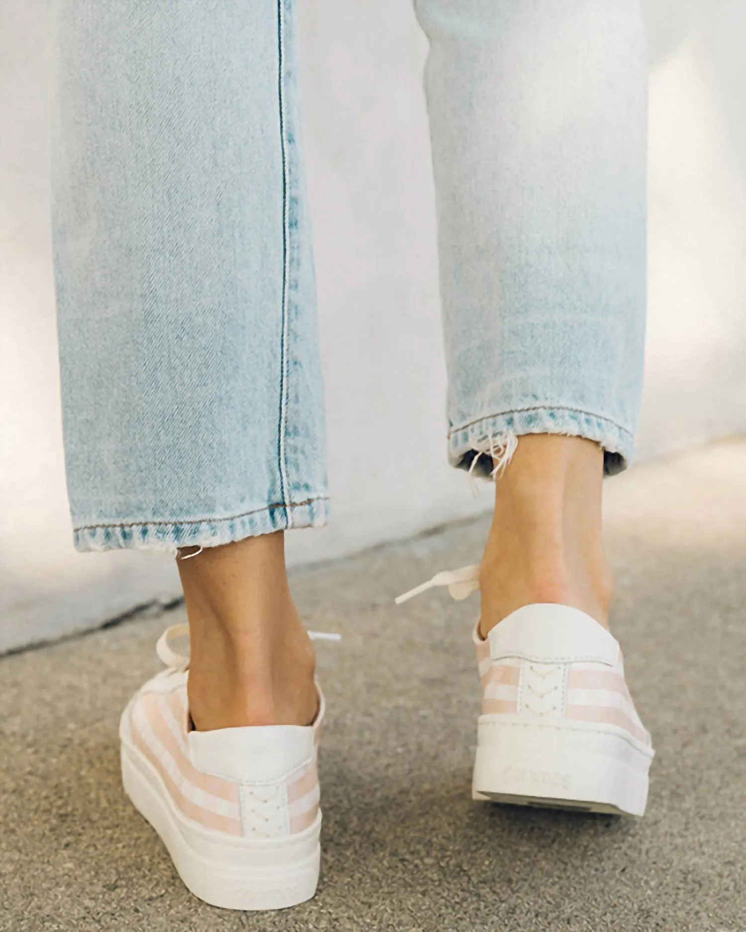 Ibiza Platform Sneaker In Check Mate