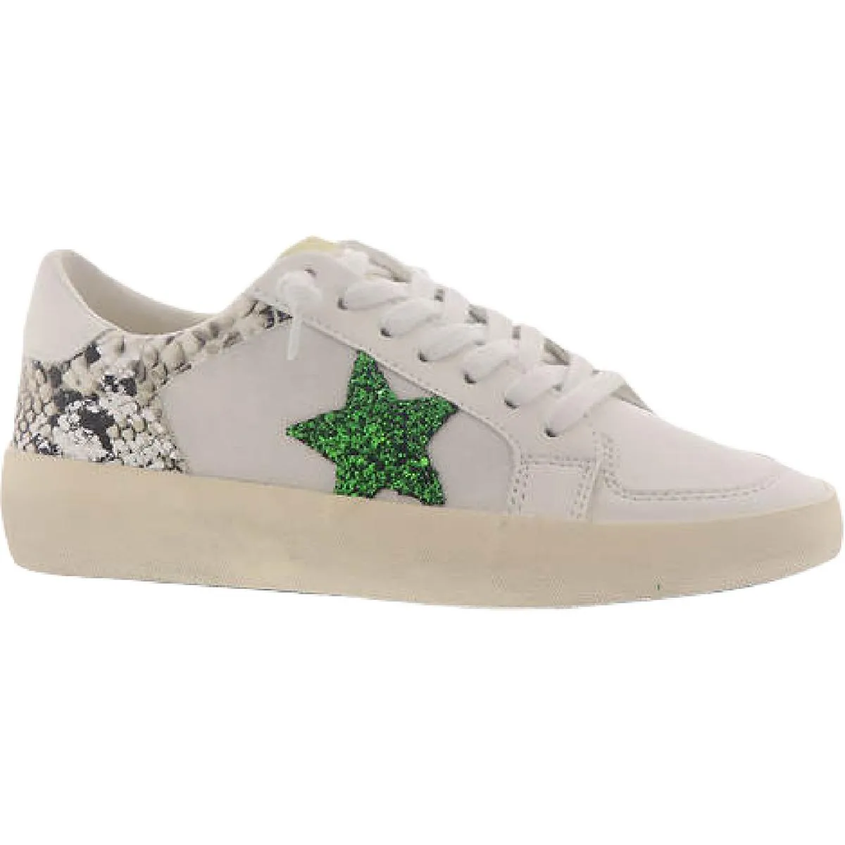 Izzy Womens Snake Print Lace Up Casual and Fashion Sneakers