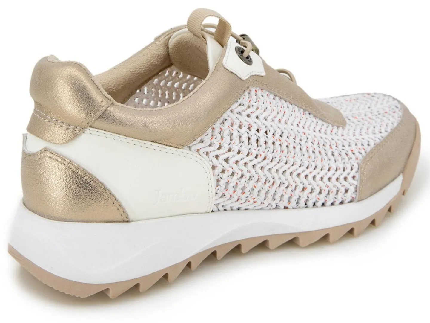 Jambu: Harper in White/Champagne