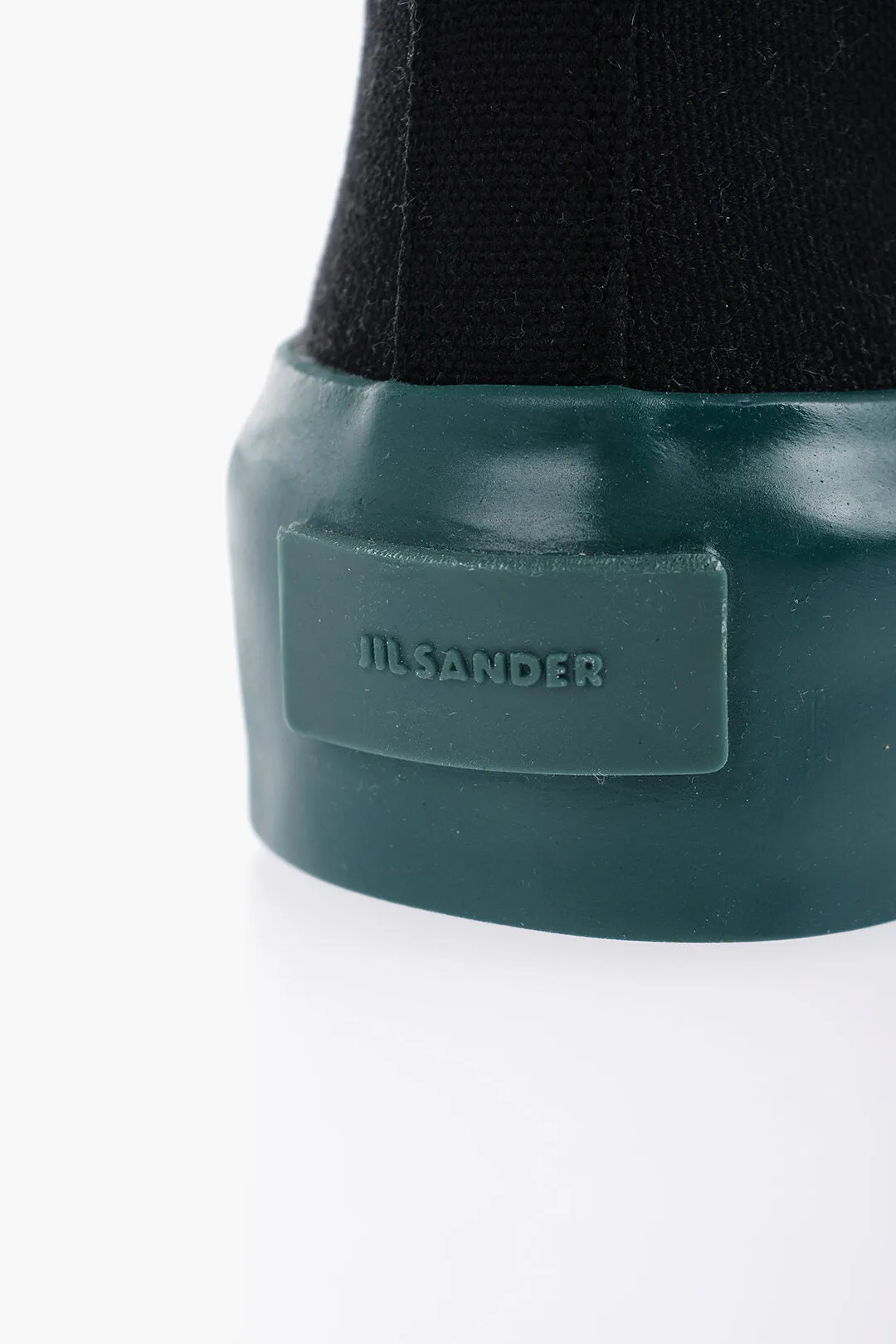 Jil Sander Rubber Sole Jungle Canvas Lace-Up Sneakers