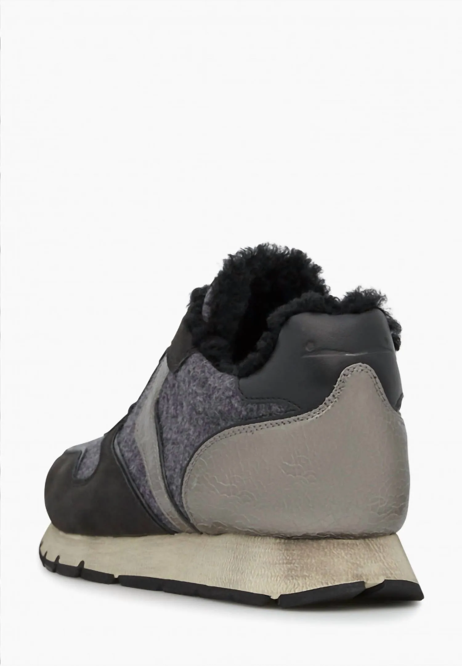 Julia Fur Lined Sneaker In Black