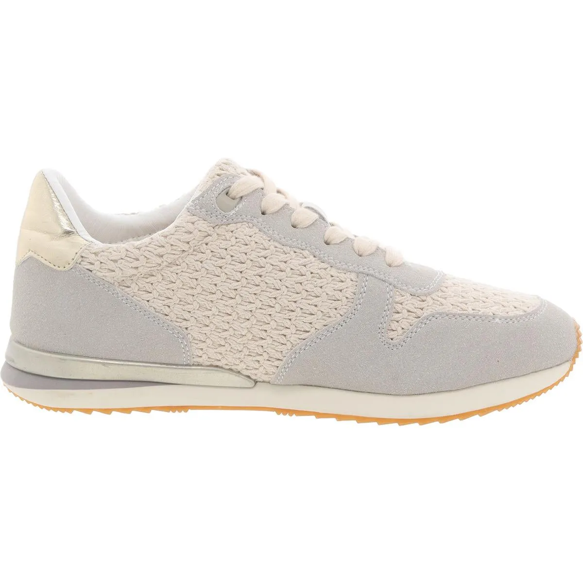 June Womens Mixed Media Crochet Casual And Fashion Sneakers