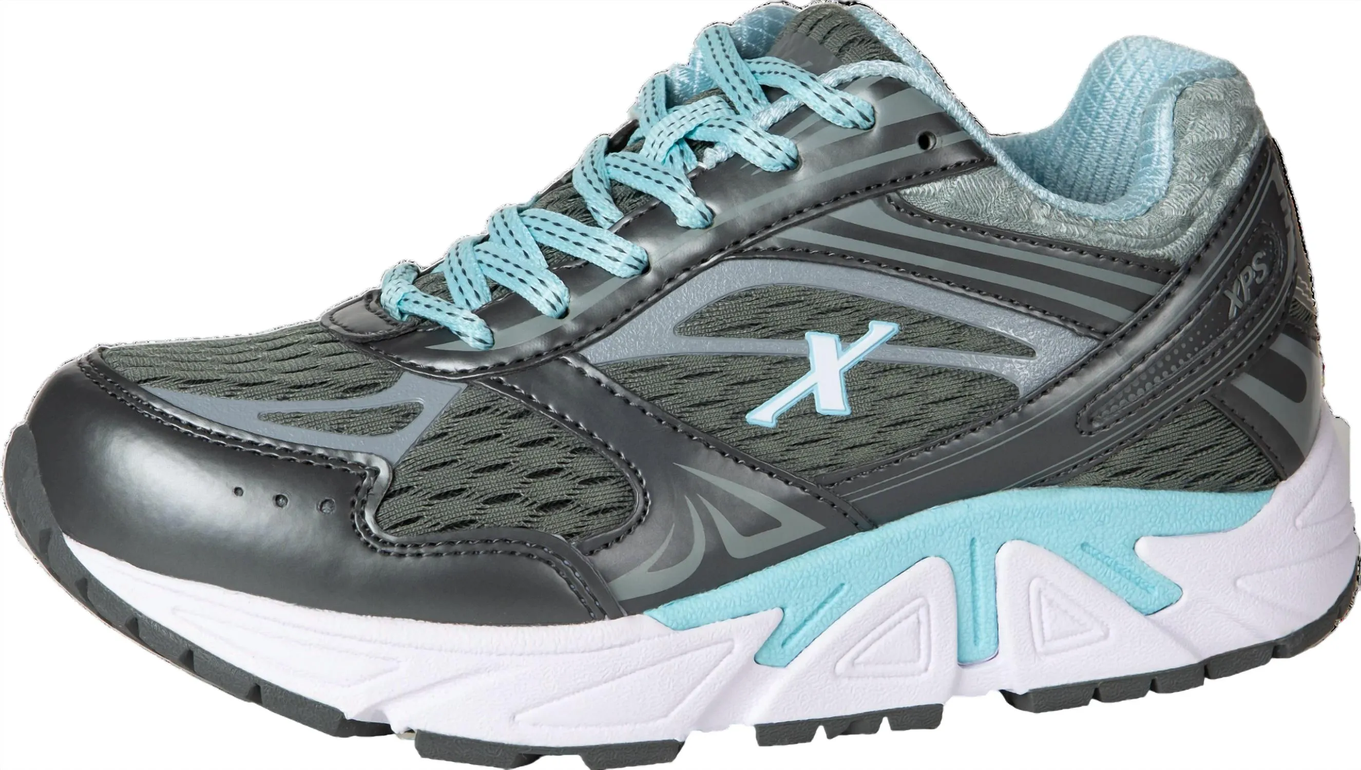 Ladies Genesis Wide Sneakers In Graphite/mint