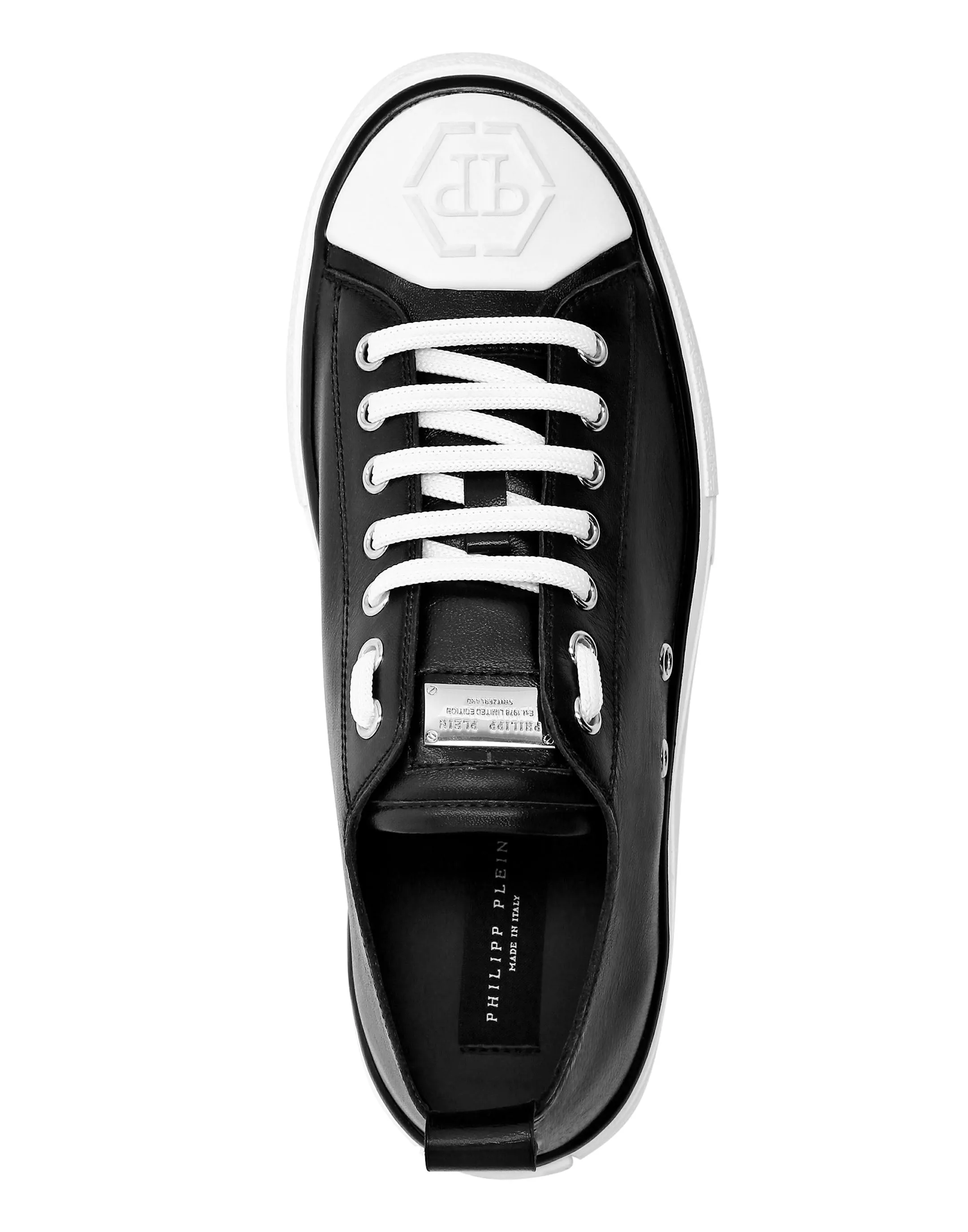 Laminated Leather Lo-Top Sneakers Megastar