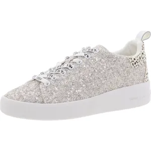 LANA Womens Glitter Leather Casual And Fashion Sneakers