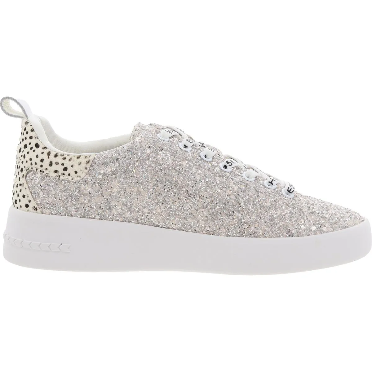 LANA Womens Glitter Leather Casual And Fashion Sneakers