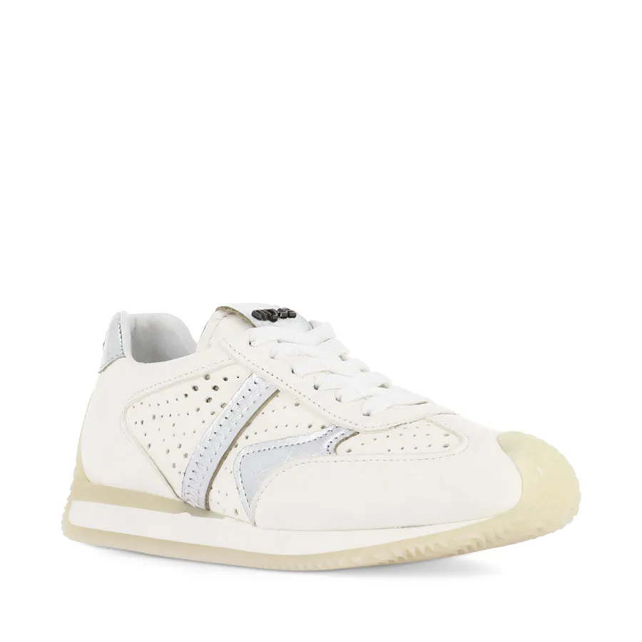 LANE - WHITE/SILVER LEATHER