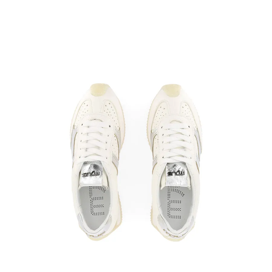 LANE - WHITE/SILVER LEATHER