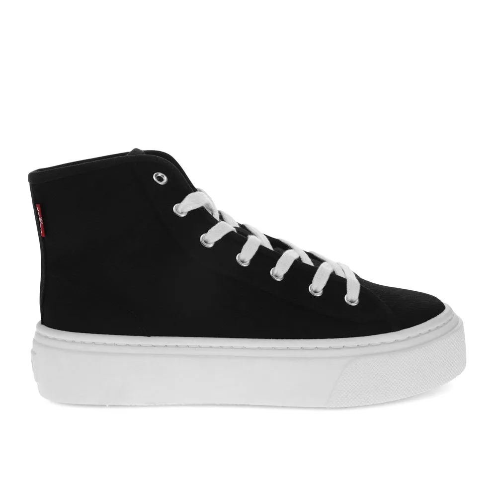 Levi's Womens Cheyenne CVS Twill Casual Lace Up Platform Sneaker Shoe