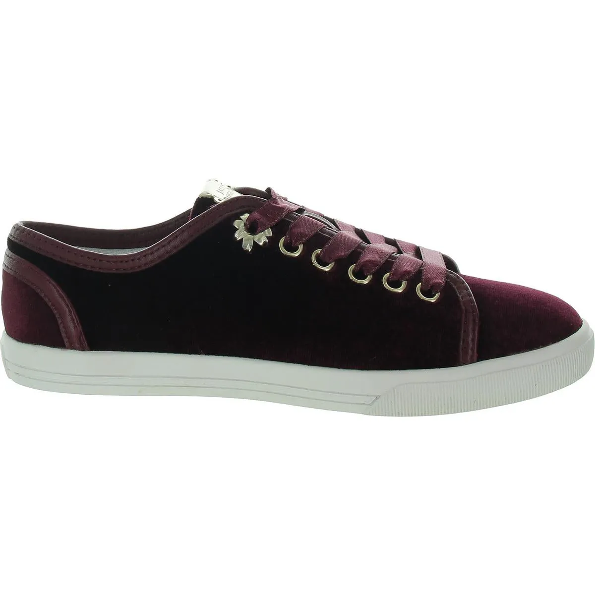 Lia Womens Velvet Lace-Up Casual And Fashion Sneakers
