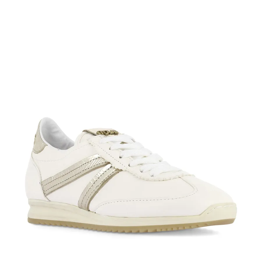 LOGAN - WHITE/GOLD LEATHER