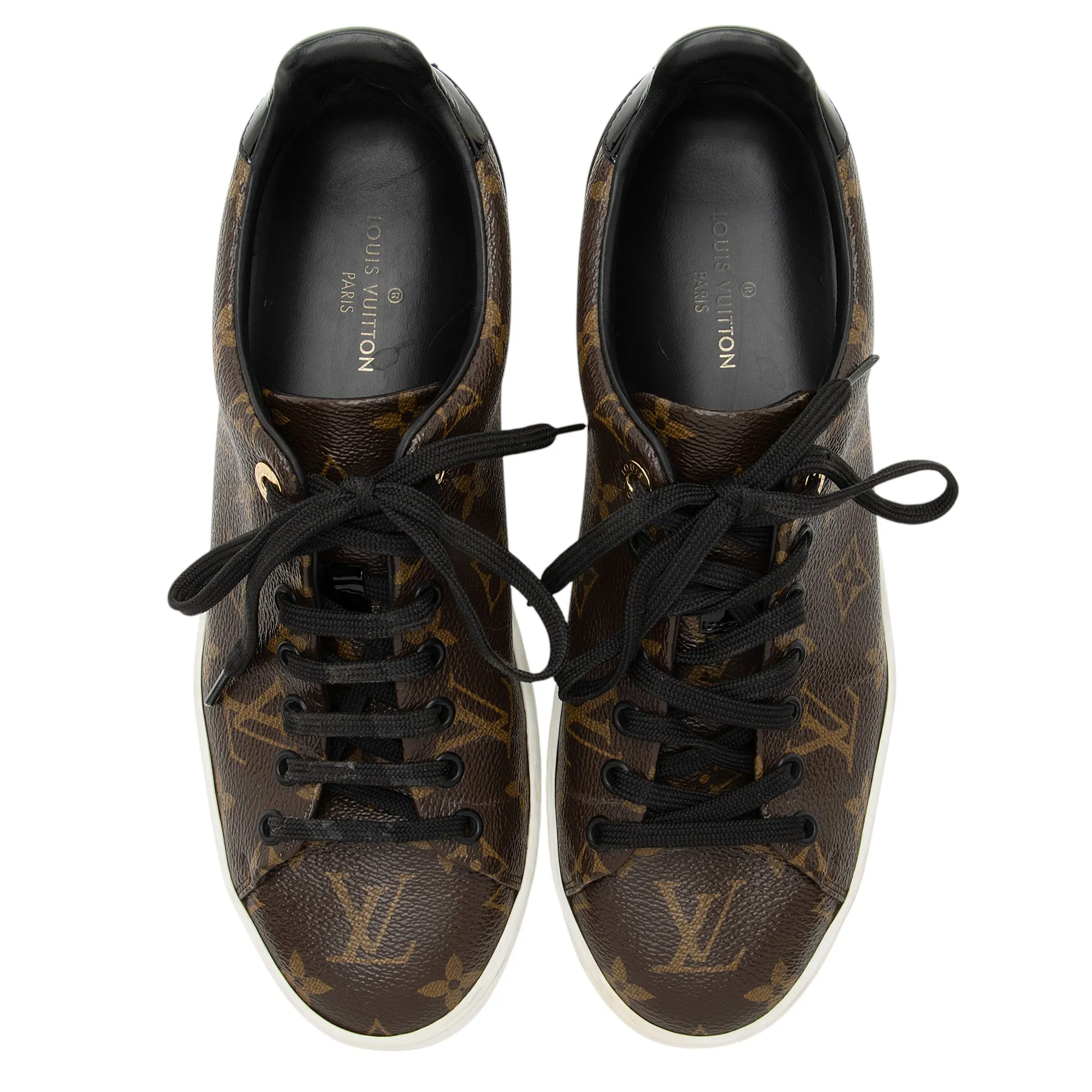 Louis Vuitton Monogram Canvas Patent Leather Front Row Sneakers