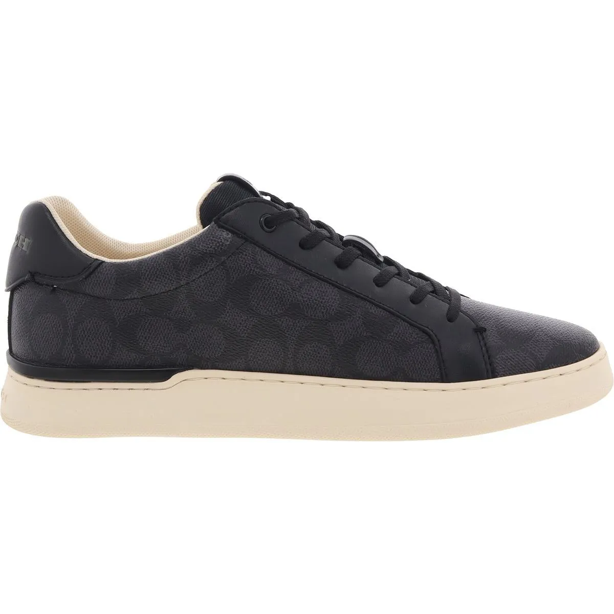 Lowline Womens Logo Faux Leather Casual And Fashion Sneakers