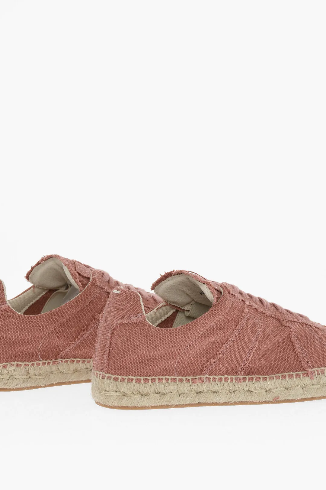 Maison Margiela Mm22 Canvas Low Top Sneakers With Jute Detail