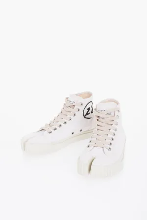 Maison Margiela Mm22 Printed Canvas Tabi High-Top Sneakers