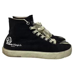 Maison Margiela Tabi Vandal High-Top Sneakers in Black Canvas