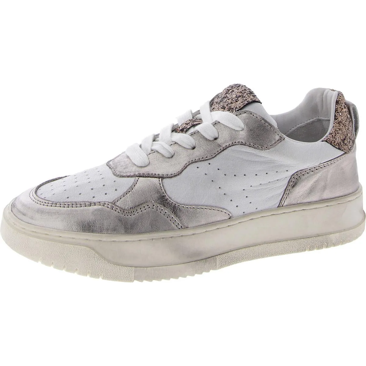 Medal Womens Leather Glitter Casual And Fashion Sneakers
