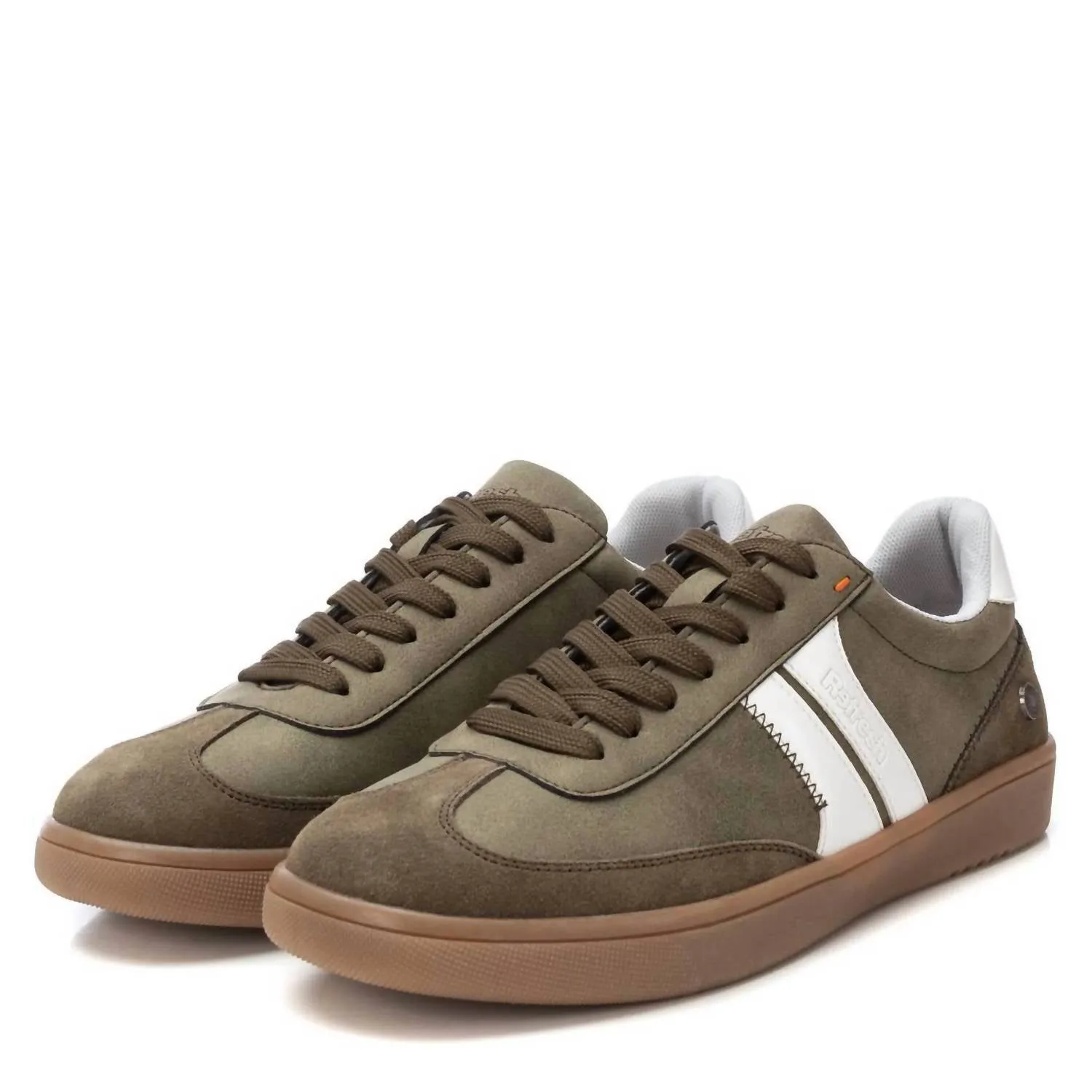 Men's Lace-Up Canvas Casual Sneakers In Kakhi