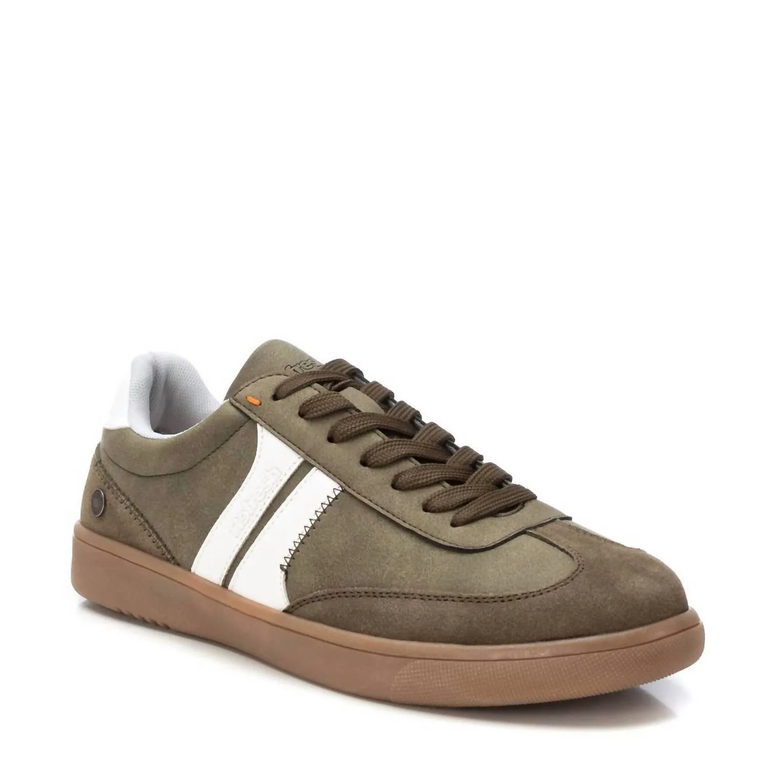 Men's Lace-Up Canvas Casual Sneakers In Kakhi