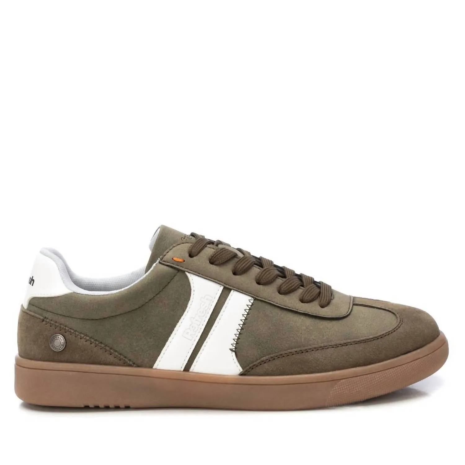 Men's Lace-Up Canvas Casual Sneakers In Kakhi