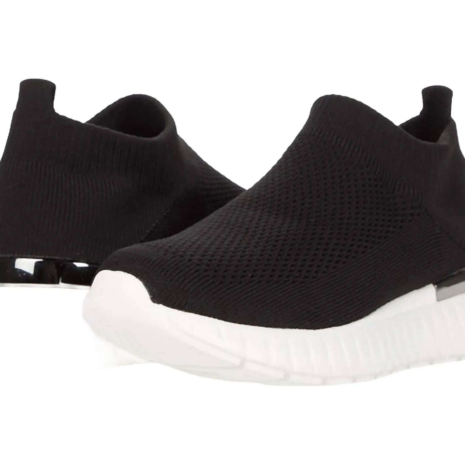 Mesh Slip On Tulip Sneakers In Black