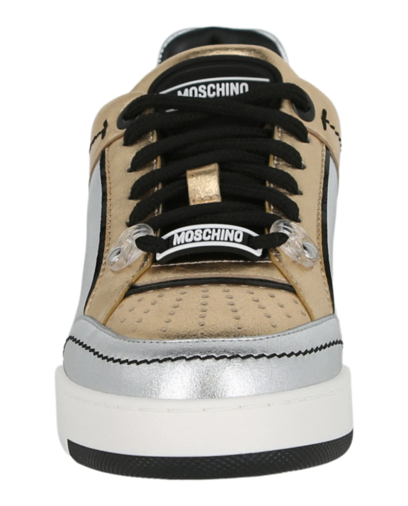 Metallic Colorblocked Low-Top Sneakers