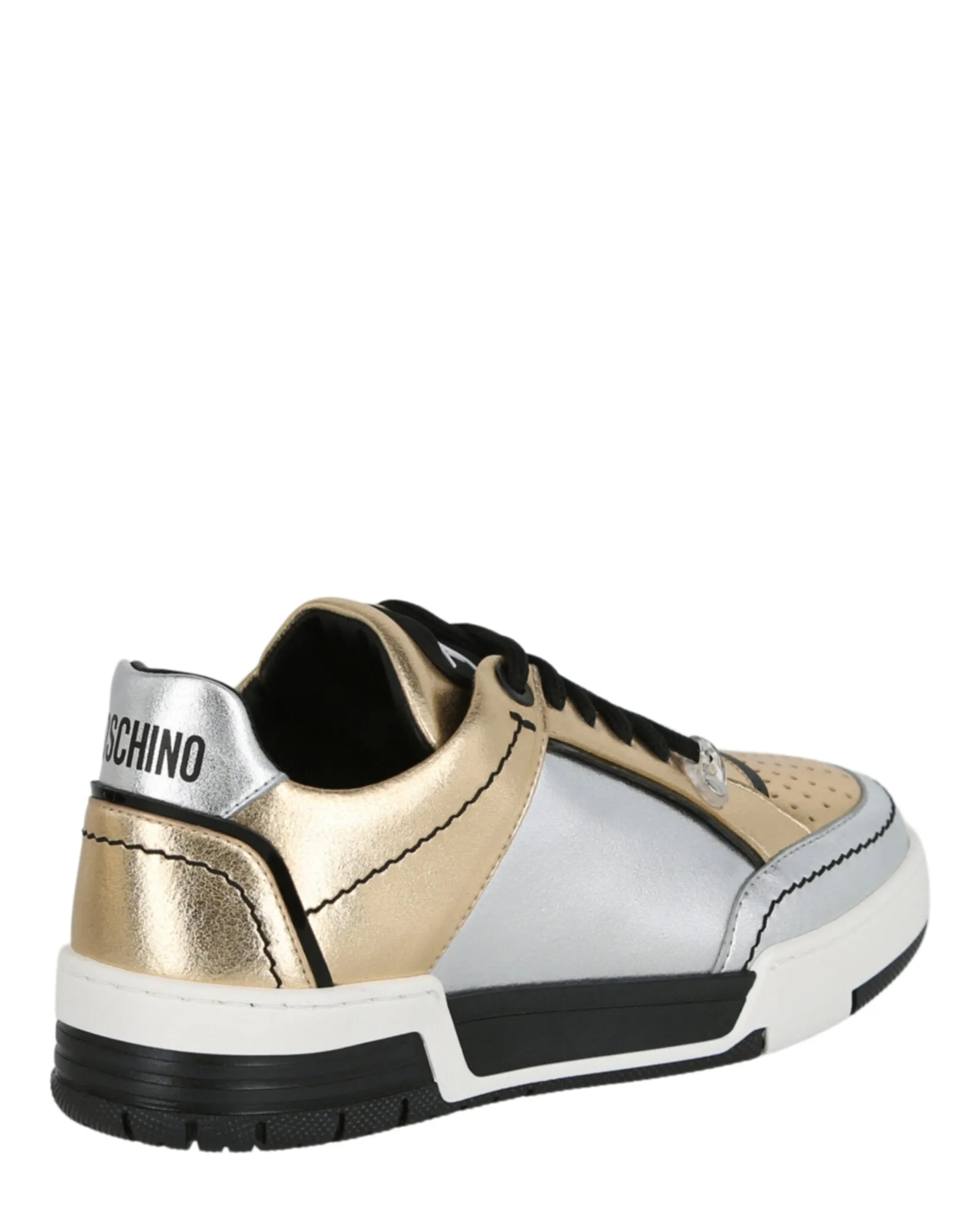 Metallic Colorblocked Low-Top Sneakers