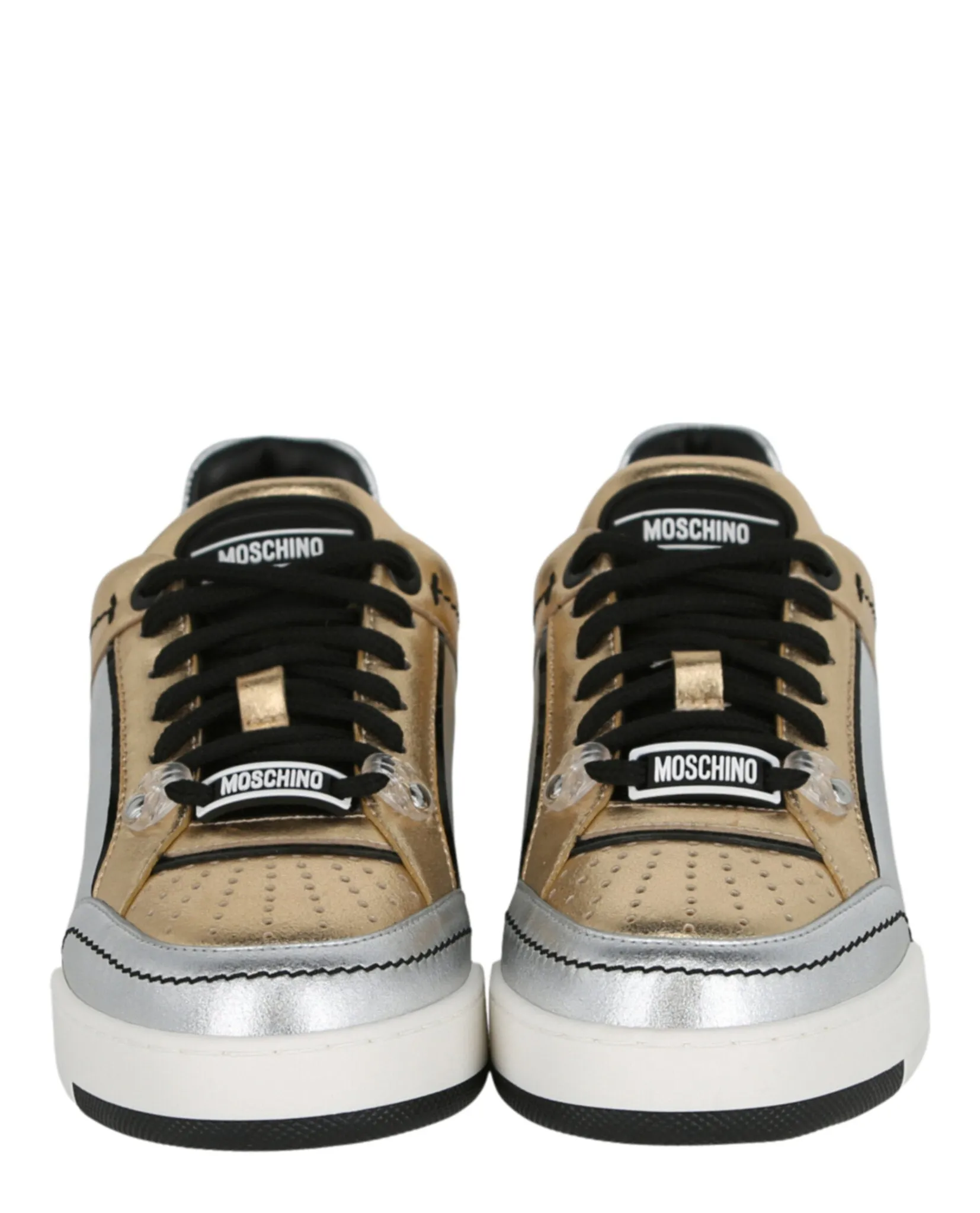Metallic Colorblocked Low-Top Sneakers