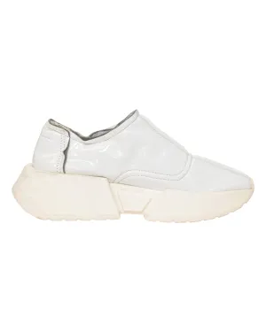 MM6 Maison Margiela Chunky Slip-On Sneakers in White Coated Jersey