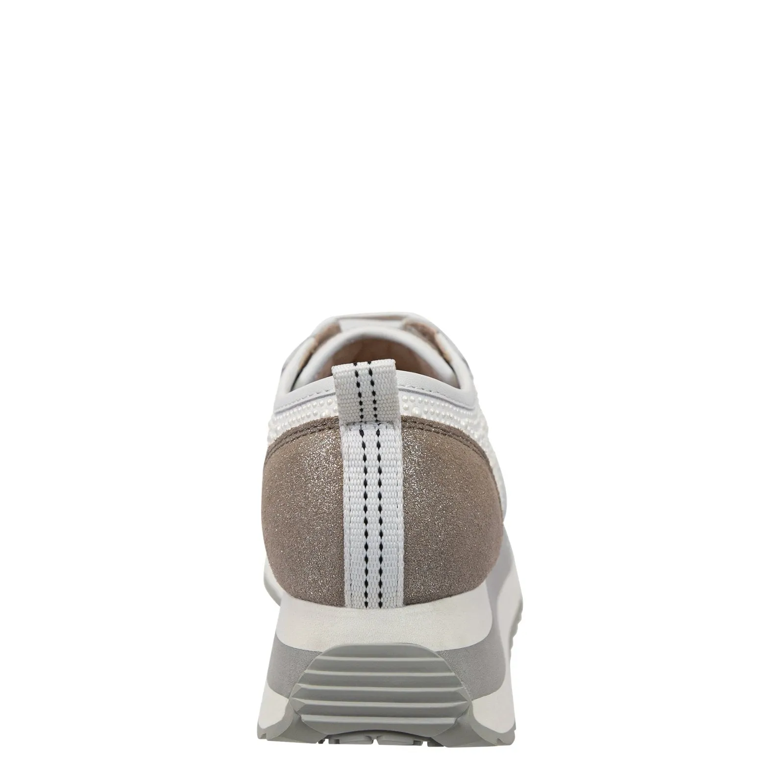 Naked Feet: KINETIC in WHITE PEARL Platform Sneakers