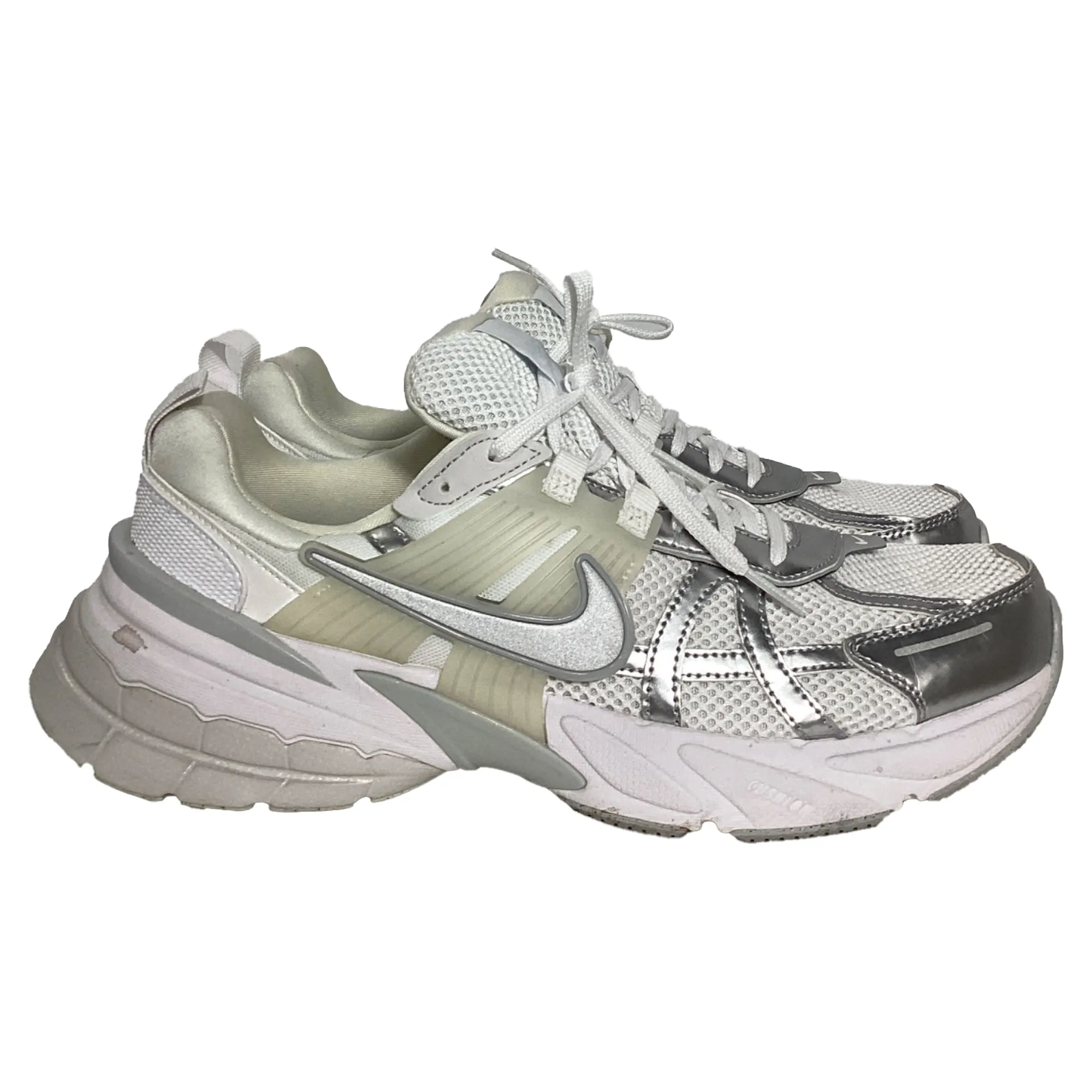 Nike V2K Run Sneakers in White Synthetic Mesh