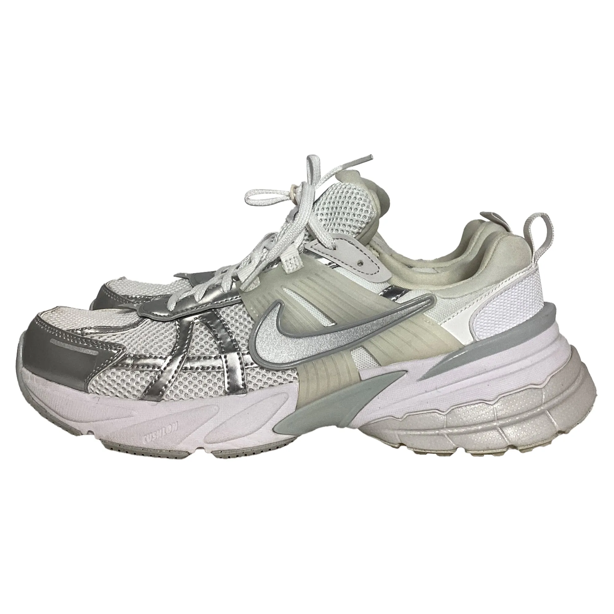 Nike V2K Run Sneakers in White Synthetic Mesh