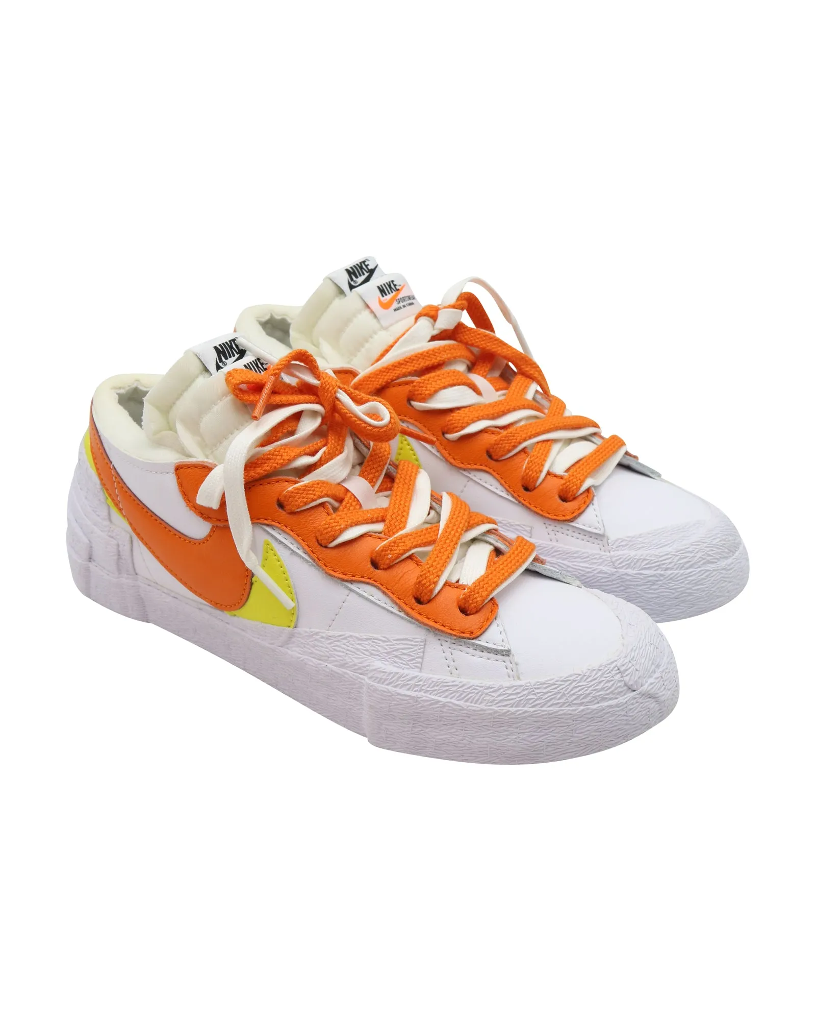 Nike x Sacai Blazer Low in Magma Orange Leather