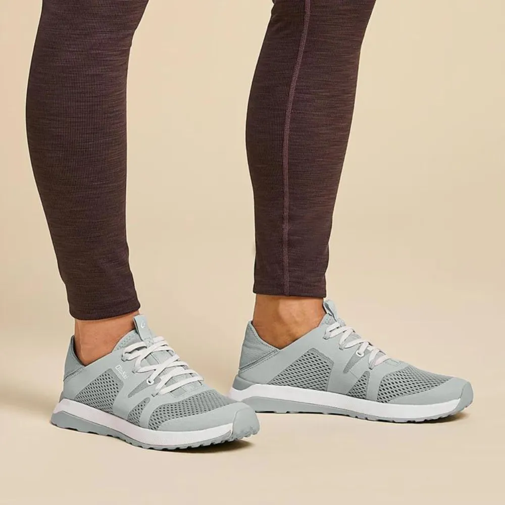 OluKai Huia Pale Grey Athleisure Shoe (Womens)